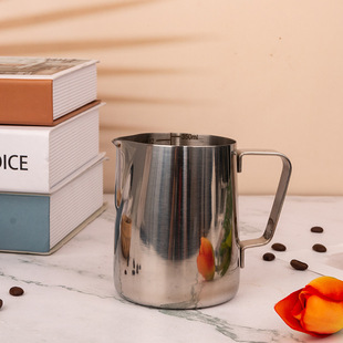 Wholesale 304 stainless steel flower Cup pointed mouth 350ml inner scale Coffee Milk Cup flower pot coffee appliance