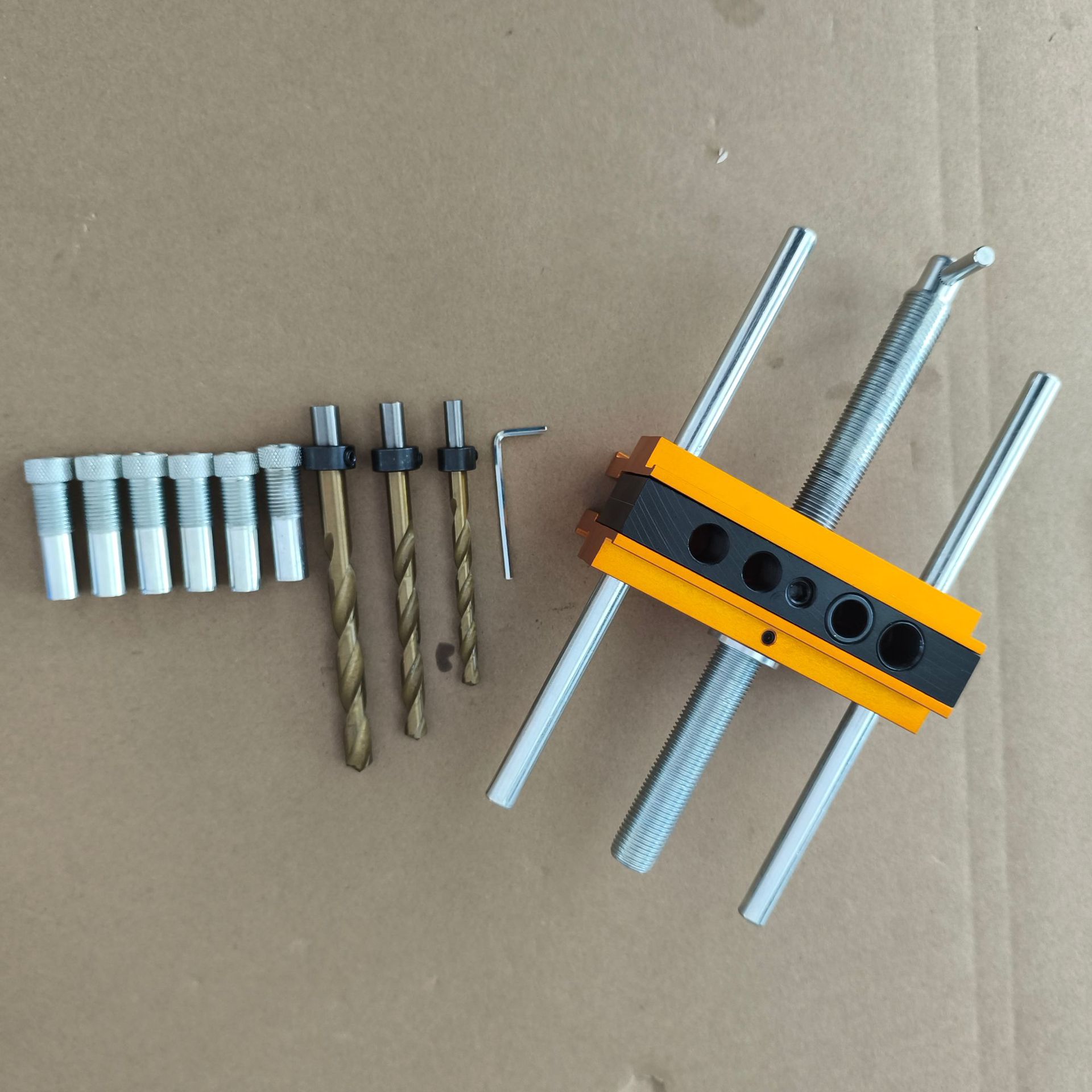 Heavy-duty carpintería punzón localizador de carpintería oblicuo agujero localizador autocentrado pin agujero recto taladro accesorio traje