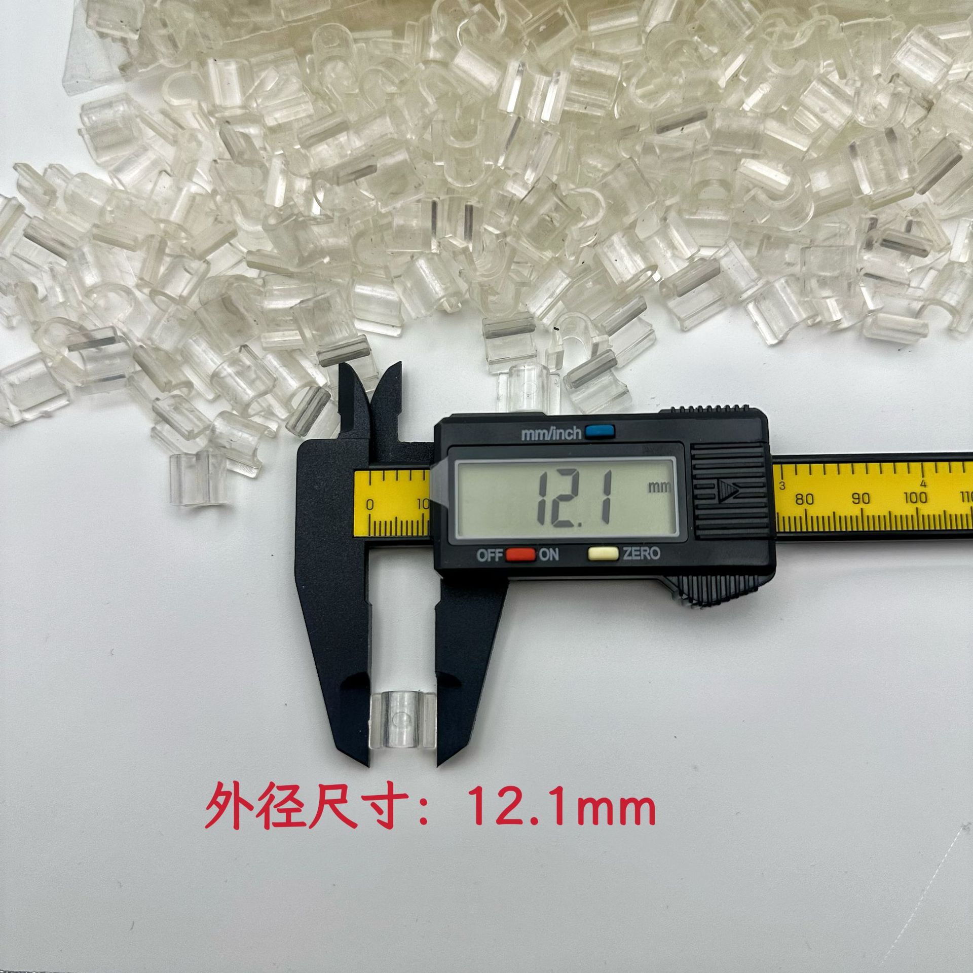 U形扣电话线发圈专用C扣泡泡辫发圈DIY配件透明粘皮筋扣饰品配件