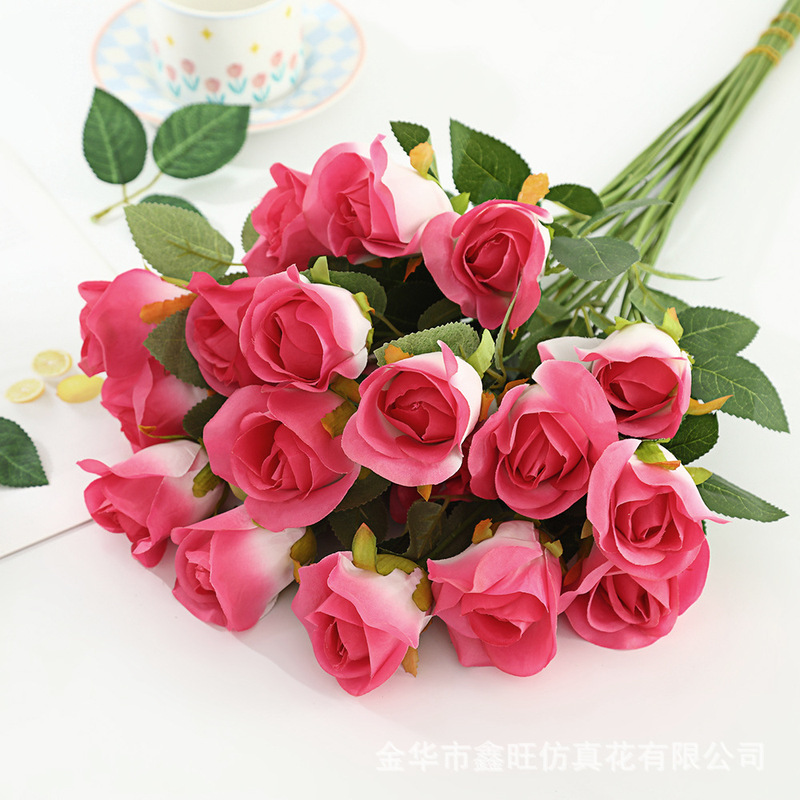 雪山玫瑰仿真花情人节送礼永生花婚庆场地装饰道具新娘手捧假花|undefined