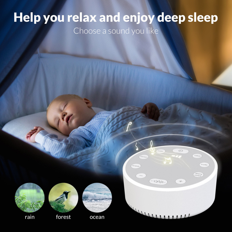 Cross-Border Popular White Noise Sleep Device White Noise Sleep Aid Mood Regulator Breathing Light Speaker Sm02