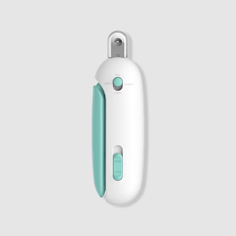 Nuevas tijeras de dedos de empuje de gravedad para perros y gatos, tijeras de uñas de perros a prueba de vuelo para perros ajustables