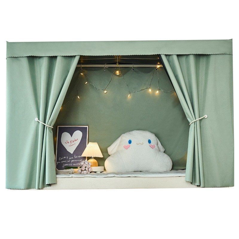 100% cortina de sombra fuerte dormitorio estudiantil cortina de cama de color sólido dormitorio arriba y abajo cama dormitorio masculino y femenino envoltura tela mosquiteros