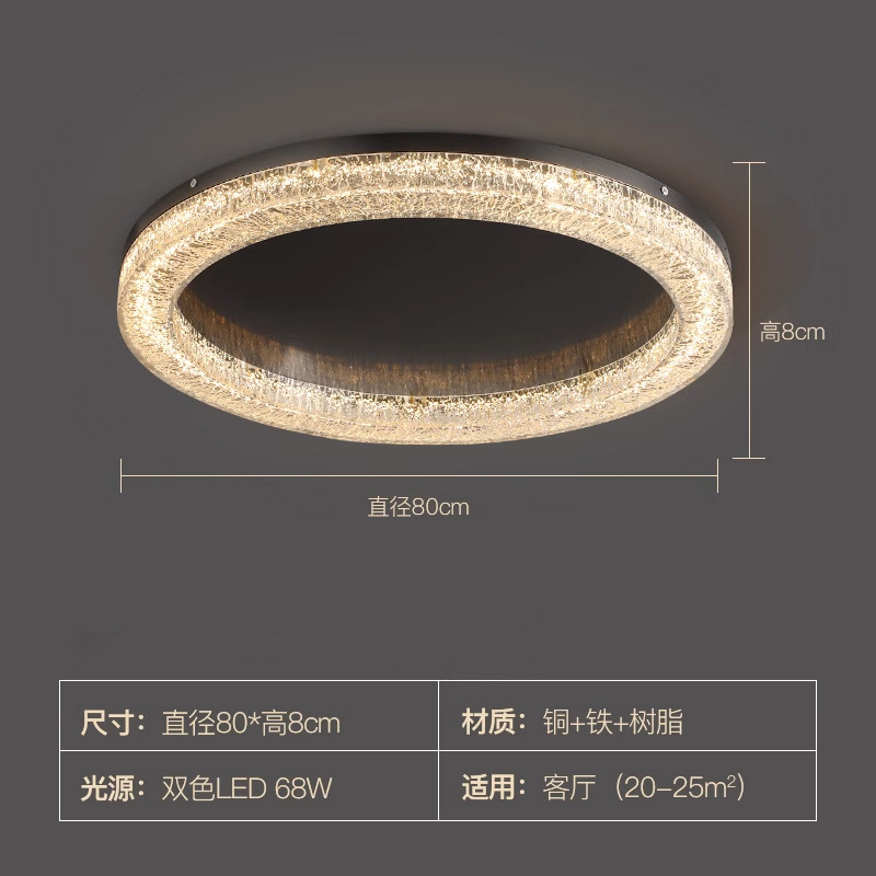 Italia minimalista lámpara de dormitorio lujoso alto sentido de cobre moderno simple 2025 nueva lámpara de dormitorio principal lámpara de techo