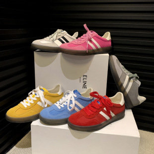 Inner Height Strawberry Bear Desun Shoes Women's 2024 Spring and Autumn New Pink Korean Style Casual Retro Forrest Gump Sneakers
