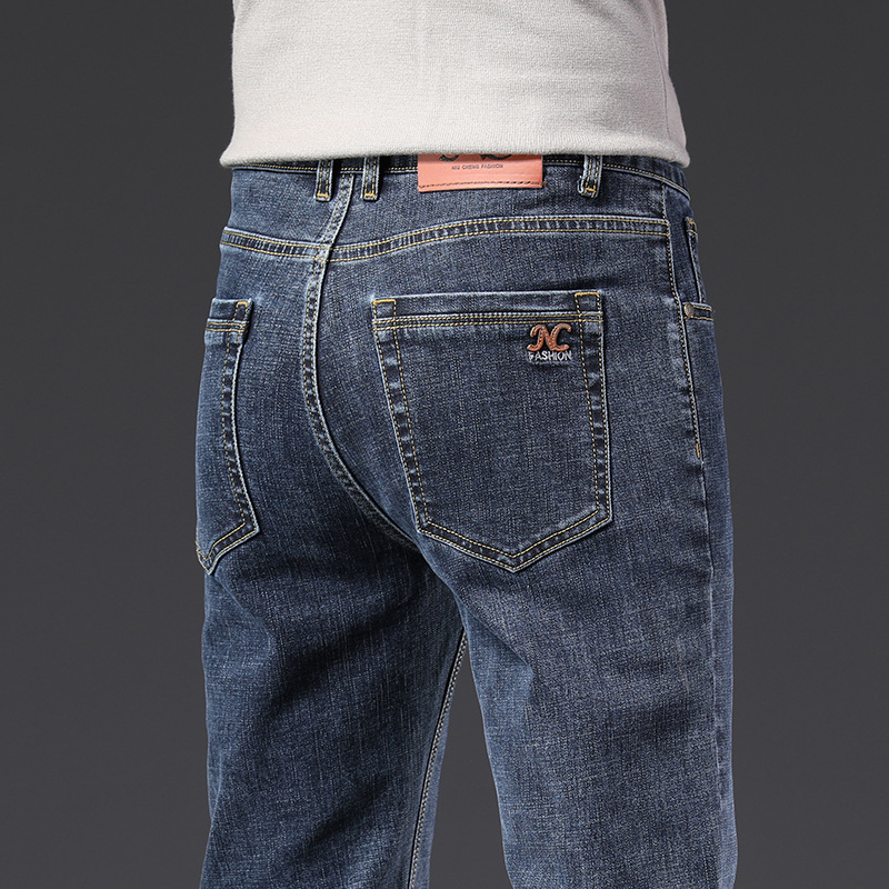 Factory Direct Supply Jeans Men's Pants Spring and Autumn Style Fitted Straight Pants Men's Loose Versatile Trendy Casual Pants