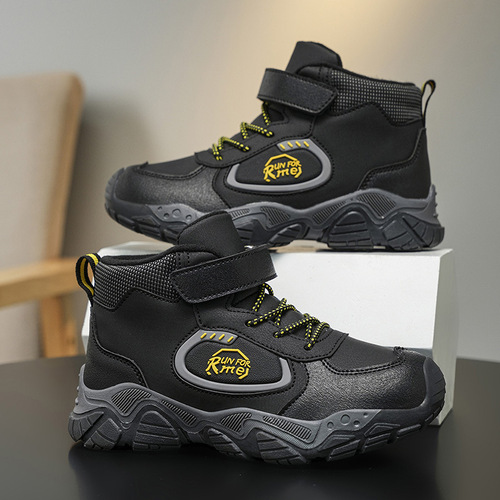 Children's Camouflage Snow Boots, Warm and Thick Youth and Teenager Large Cotton Boots, Middle School Student Hiking and Mountaineering Shoes