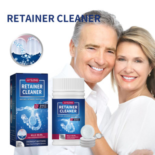 Jaysuing Denture Cleaning Tablet Fresh Breath Oral Cleaning Care Cleaning Tartar Stains Dazzling White Denture