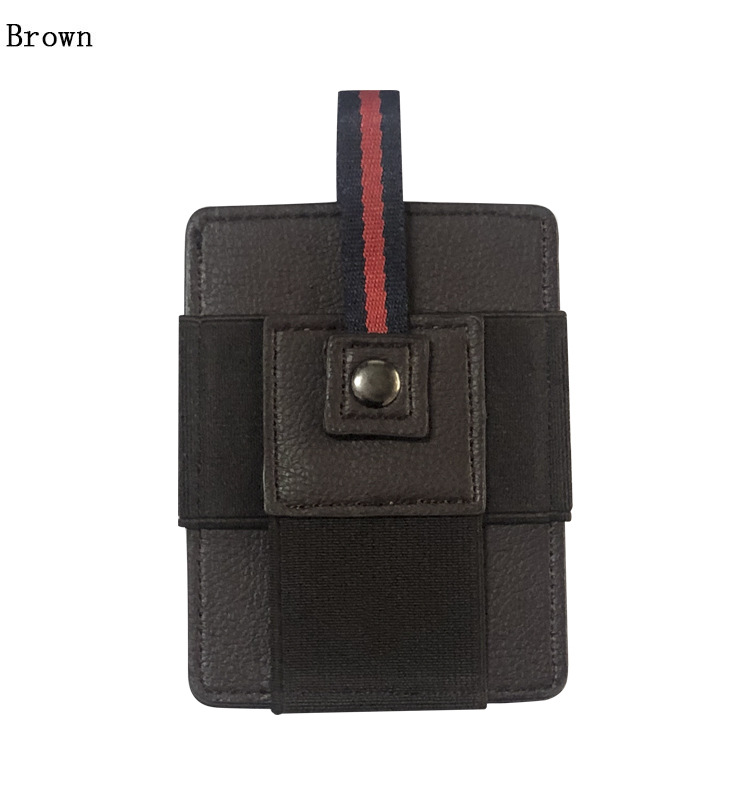 Korean Work Permit Card Holder Mini Buckle Leather Thin Card Holder Wholesale display picture 3