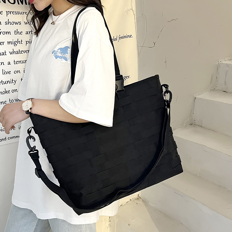 Unisex Tote Bag, Large Capacity Camouflage Oxford Cloth Shoulder Bag, Crossbody Bag, Handbag, Commuter Bag, High-Looking Shopping Bag