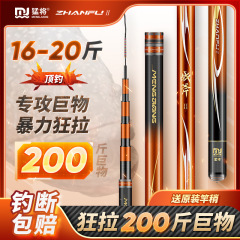 猛将暴力巨物竿超硬チョウザメ黒坑標塘竿戦斧二代12H19調釣竿釣り道具