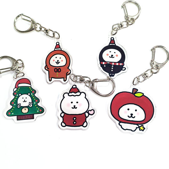 Self-Mockery Bear Keychain Acrylic Cute Schoolbag Niche Student Gift Pendant High-value Ins