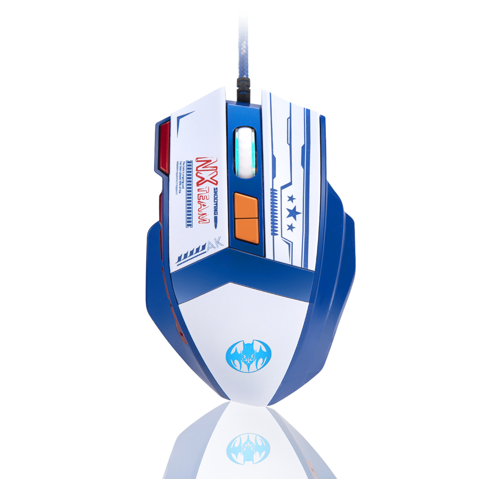 Souris et clavier de jeu filaires, sept niveaux, 10 000 DPI, 12 touches, matériel lumineux RGB, pistolet à pression macro, poulet_voghion.com