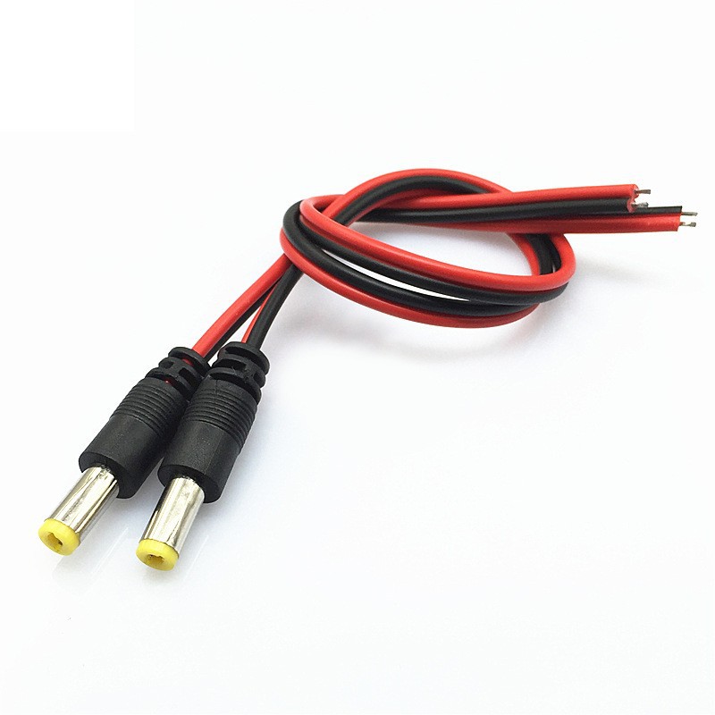 dc电源线监控电源插头线直流电源线红黑线公头母头线led电源头