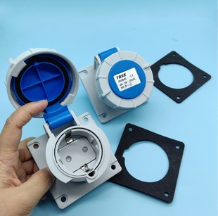 Industrial Charging Base 050601 German Standard European Standard 16A250V Waterproof Socket Ip67 with Waterproof Cover