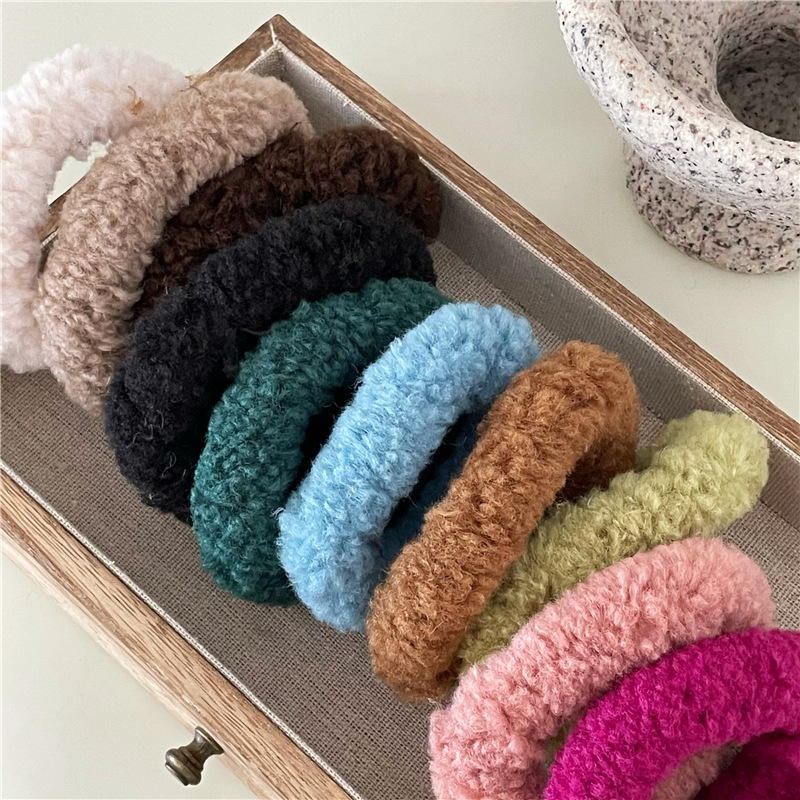 Cute Solid Color Cloth Hair Tie display picture 2