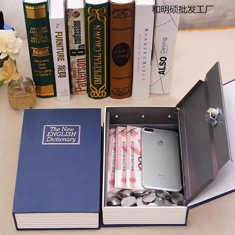 Book safe password box with lock small lock cabinet small money box…