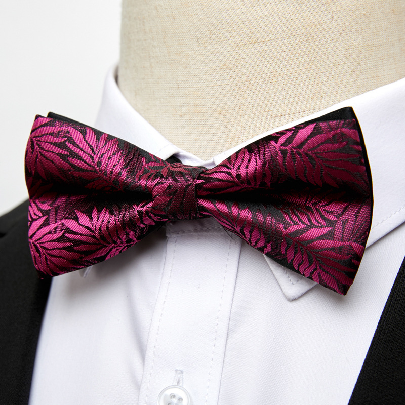 Cravatta formale da uomo con fiocco in seta poliestere con nuovo motivo_voghion.com