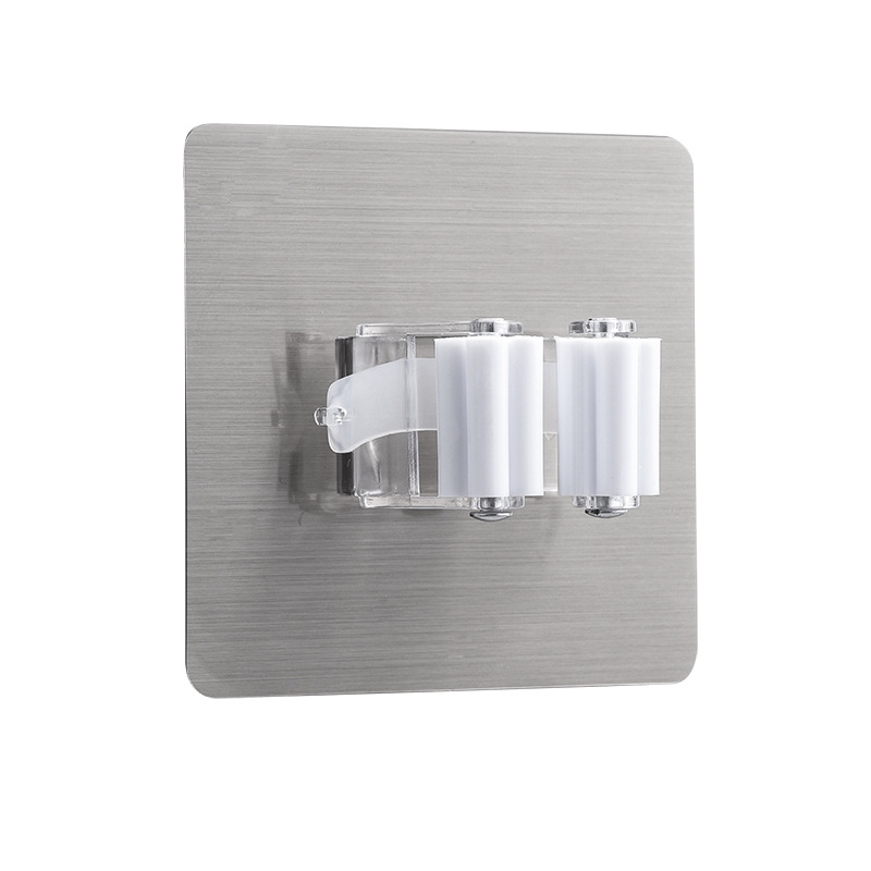 Gancho de fregona sin perforación Soporte de escoba para colgar en la pared Gancho sin costuras Hebilla de fregona Clip de fregona fuerte para baño