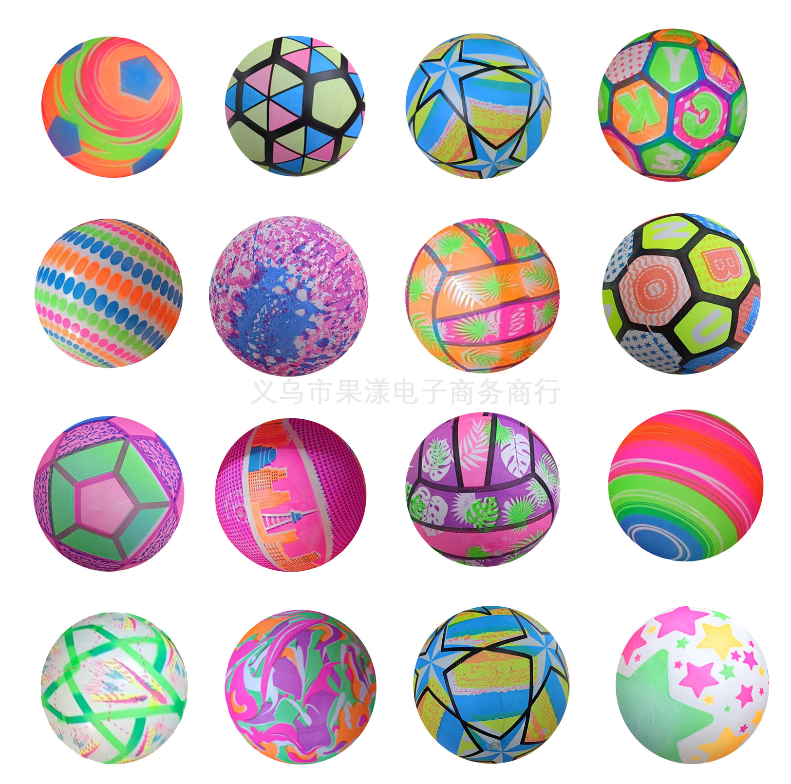 Bolas luminosas nocturnas al por mayor para niños al aire libre creativas estrellas de color inflables playa con balón luminoso puzzle mezclado