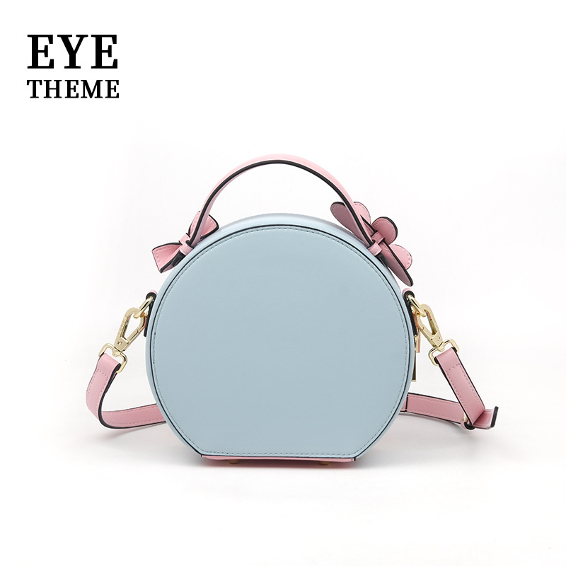 Color contrastante color macarón fresco lindo bolso de dibujos animados estudiantes pu con cremallera de moda 2810 #