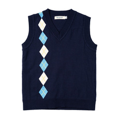 兒童保暖背心加厚馬甲秋冬款男女童針織英倫風背心