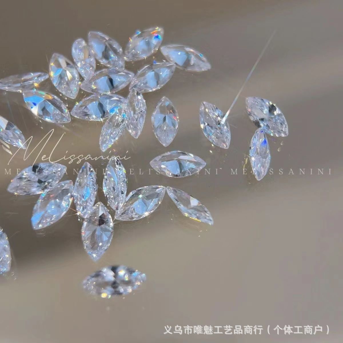 5A zircon transparent horse eye ice transparent white high quality nail drill pointed bottom drill nail jewelry wholesale zircon