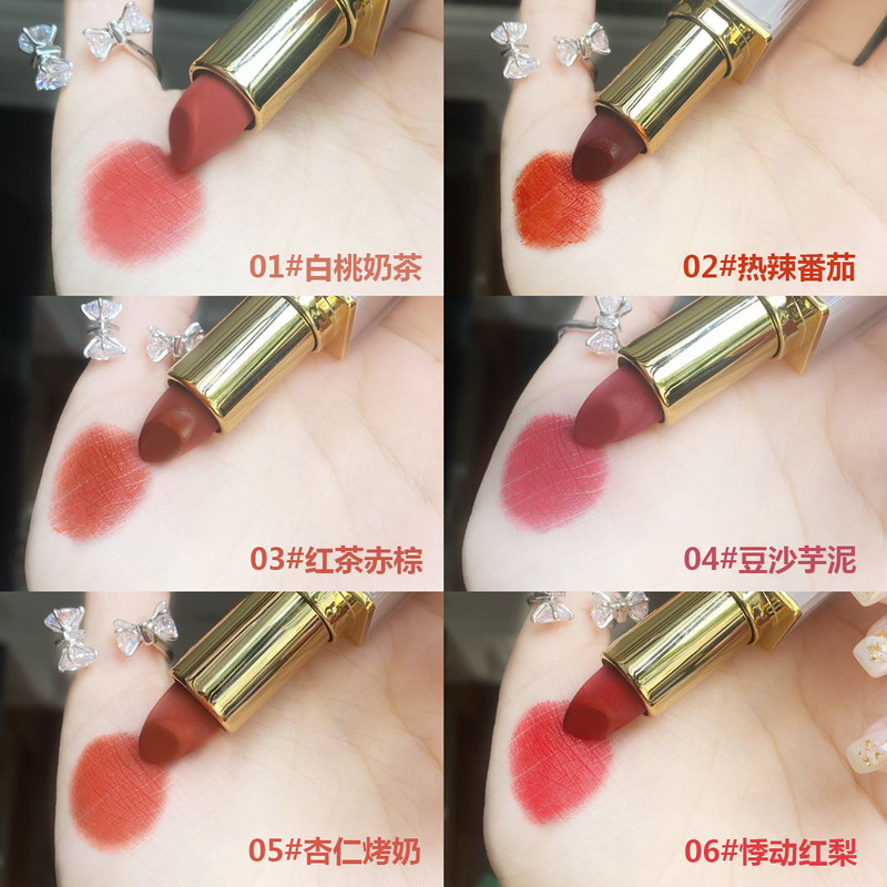Herorange水晶角管口紅霧面ベロア半光沢リップクリーム防水防汗長持ちします。|undefined