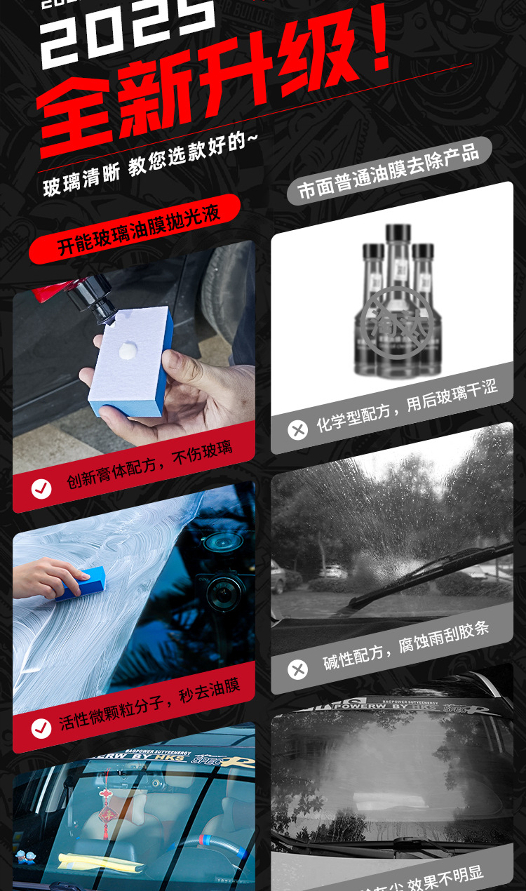 Kaineng Car Glass Polishing Agent Front Windshield Oil Film Remover Oil Stain Glass Cleaner Cerium Oxide Oil Film Paste