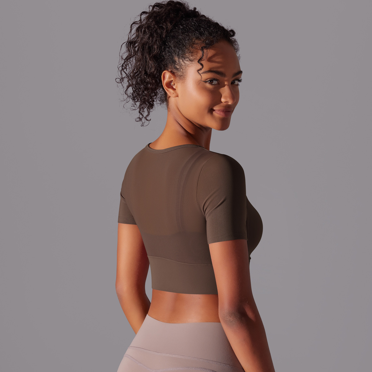 182g Weight Short Sleeve Sleeve Length Pullovers Placket Type Nylon, Spandex Fabric Type Short Top Length T-shirt Tops Type Yoga, Sports Occasion Round Neck Neckline Solid Color Pattern Women Gender Hollow Out Craft Fitness Sport Style Solid Color Nylon Spandex Round Neck Hollow Out Active Tops T-shirt 13