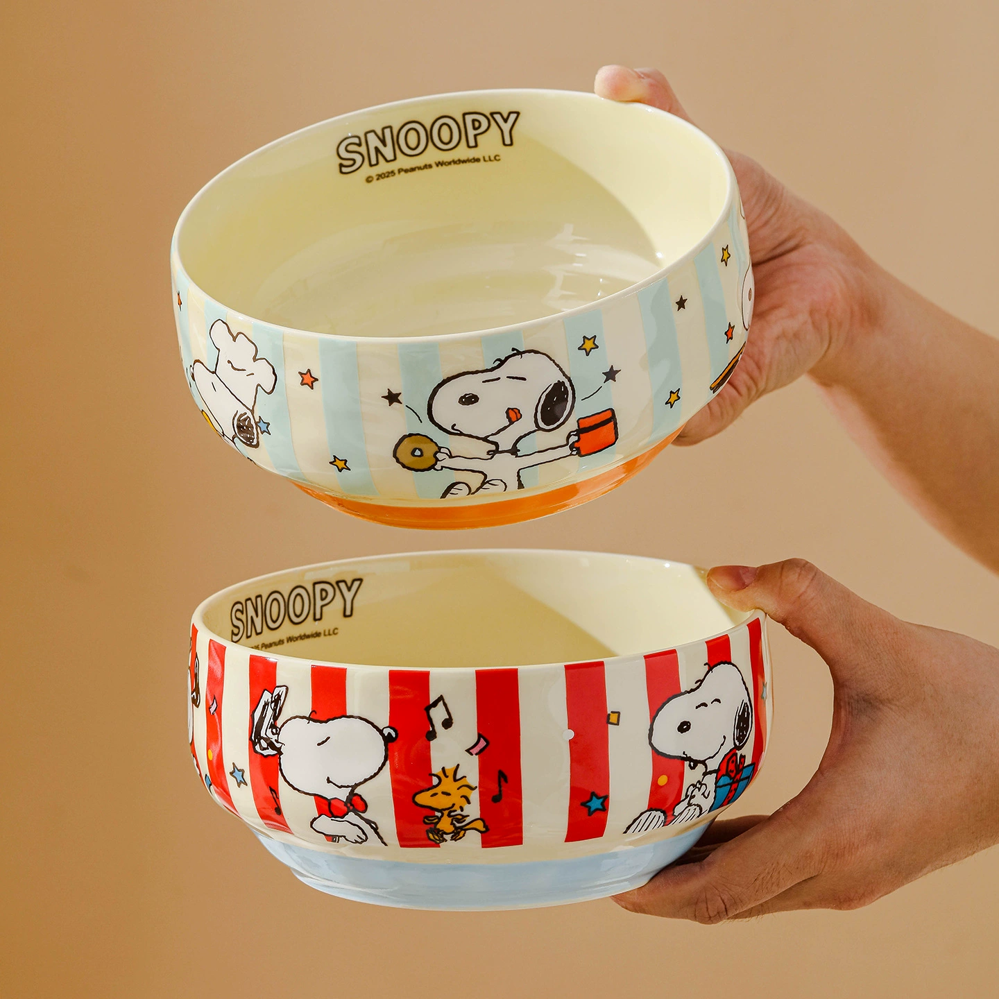 史努比 Ceramic children's creative dinner plate, soup bowl, spoon, tableware