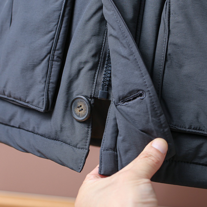 Parka d'hiver à capuche pour homme - Coupe-vent et imperméable, veste matelassée épaisse et chaude avec doublure polaire pour sports de plein air (vert armée)_voghion.com