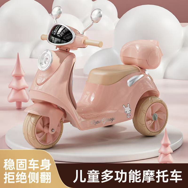 motocicleta eléctrica para niños triciclos para niños varones y mujeres coche de batería para niños se puede sentar en el coche de juguete de control remoto