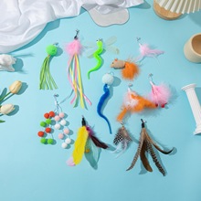 汇总27款逗猫棒替换头带铃铛耐玩不易破猫咪自嗨解闷玩具工厂直供