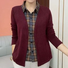 一件代发直播爆款2025秋季新款时尚假两件洋气百搭减龄女装上衣