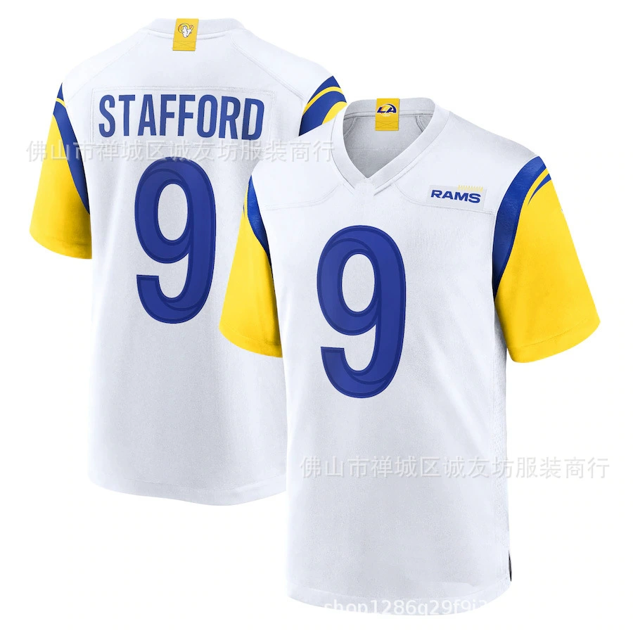 Футбольная майка NFL Rams 9 White Rams Matthew Stafford Jersey