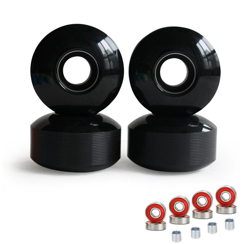 Колёса из полиуретана 52x32 мм для уличного скейтбординга, двойной кик, из кленового дерева, комплект из 4 штук с подшипниками ABEC-9, нескользящие