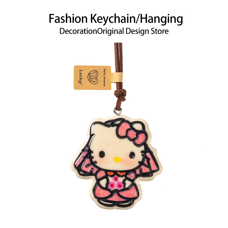 手作りアルカリ水パンストラップかわいい車載バックミラーストラップ貝果かわいいミニアクセサリーdiy装飾