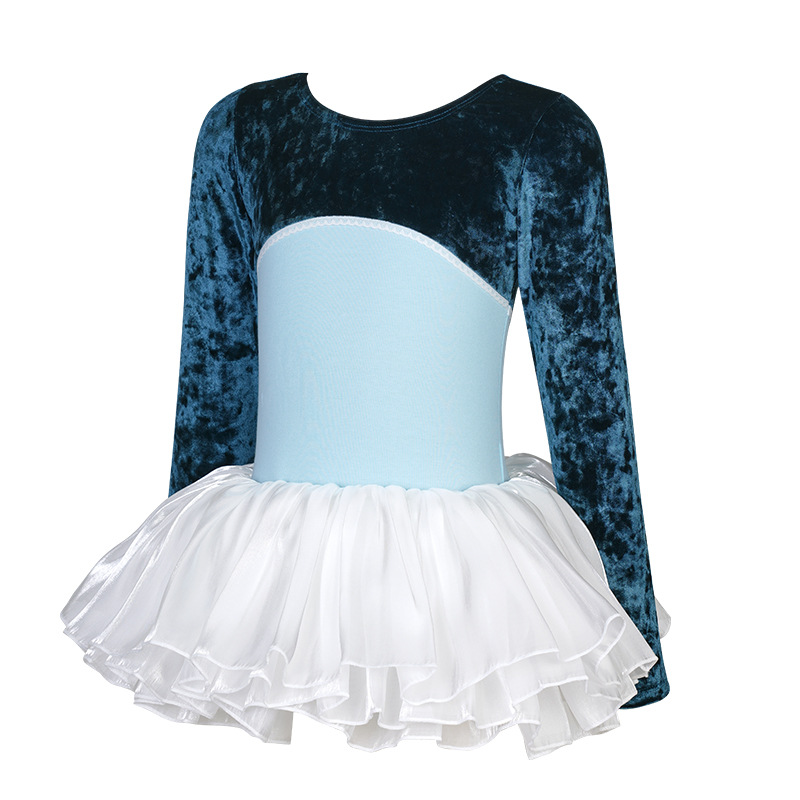 Ropa de baile para niños, ropa de entrenamiento de ballet de manga larga de otoño e invierno para mujeres