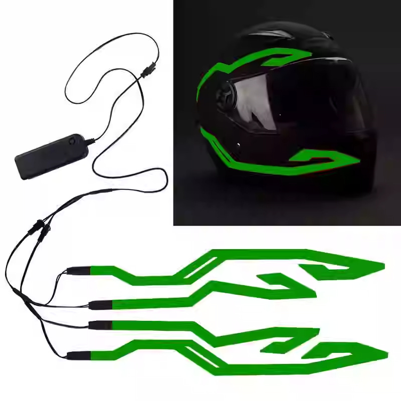LED Helmet Light Strip EL Cold Light Strip Luminous Helmet Modified Motorcycle Night Light Strip
