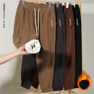 Утепленные демисезонные штаны, ретро удерживающие тепло повседневные брюки, оверсайз