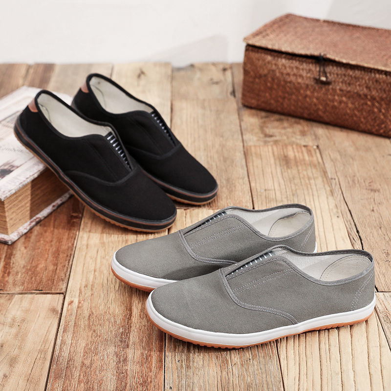 Old Beijing Cloth Shoes, Men's Casual Work Shoes, Soft Sole, Rubber Sole, New Style Liberation Shoes