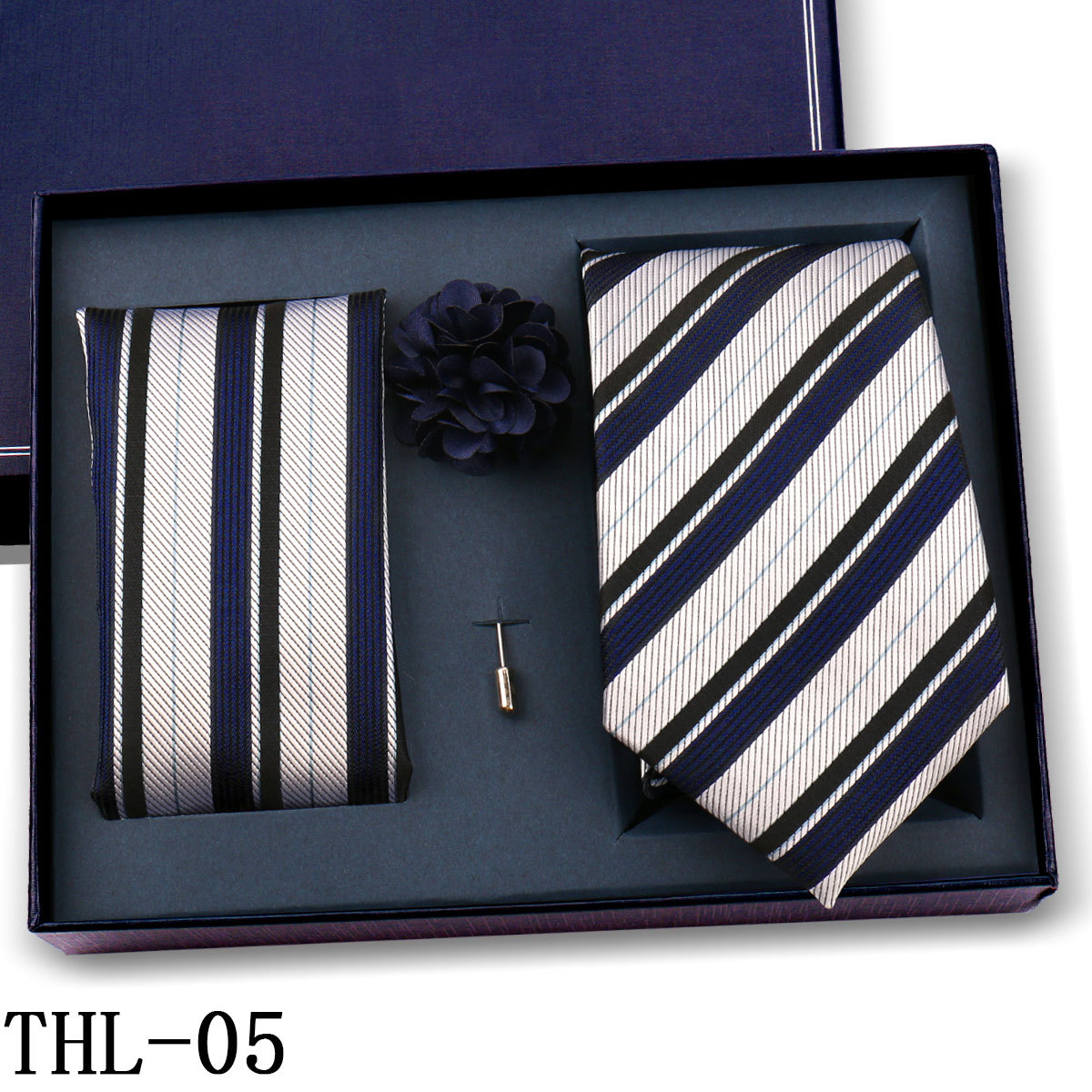 Juego de Corbata y Pañuelo para Hombre Poliéster para Bodas y Eventos de Negocios image 11