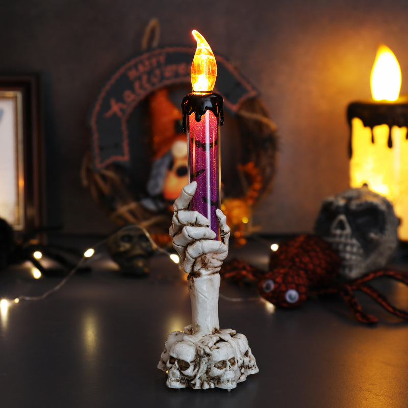 Velas de Halloween accesorios de decoración lámpara de calabaza luminosa lámpara de mesa fantasma atmósfera decoración de la mesa