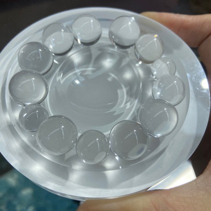天然巴西水晶无孔单珠散珠双A净体可打牛鼻孔白水晶散珠天然白水