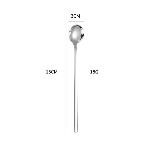 304-15 small round spoon silver color