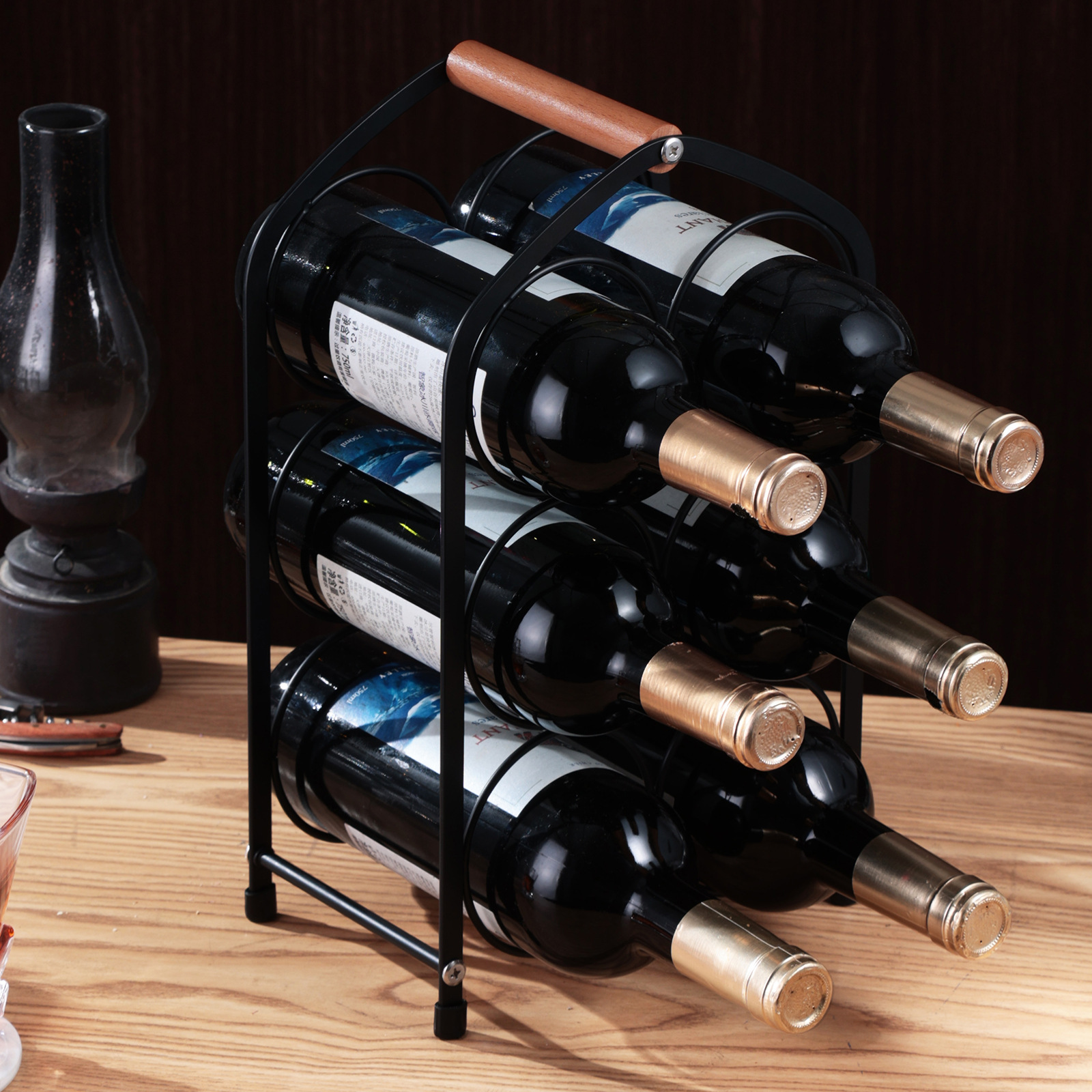 Processing and Customization of Wine Rack Ornaments, Wine Bottle Racks, Wine Cabinet Decoration Display Brackets, European-Style Household Wine Bottle Racks