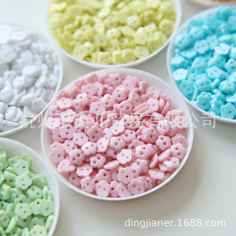 6mm Macaron Color Mini Flower Button Labubu Cotton Doll Doll Clothing Button