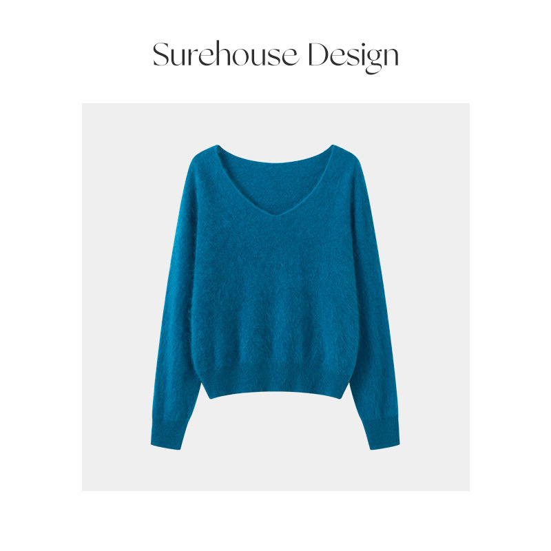 柳絮SureHouse 微米级拉绒~双股羊绒&羊毛[绒羽舒派]毛衣女秋冬|undefined