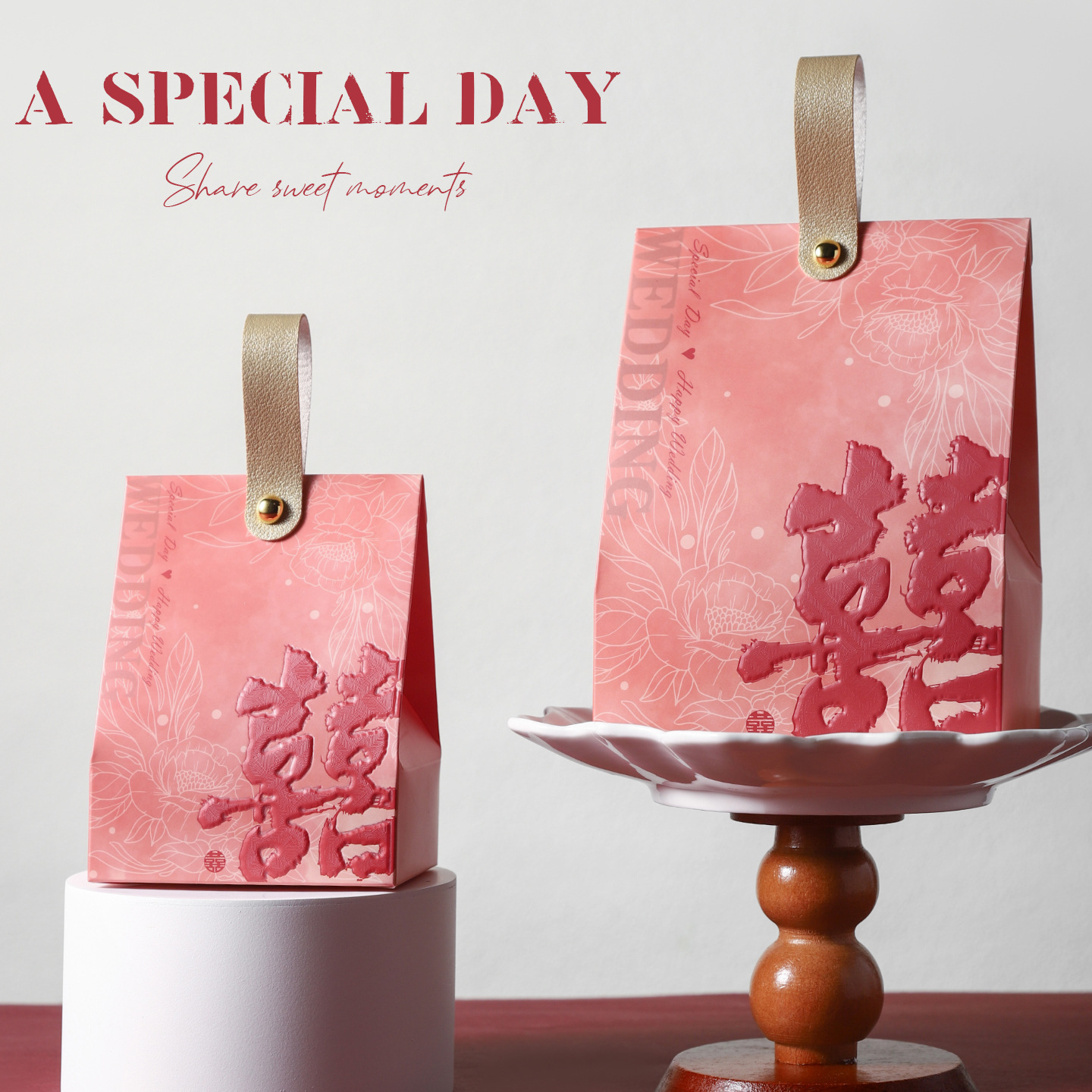 2505 red + gold leather rope